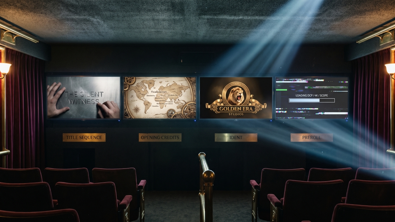 What is a title sequence, opening credits, ident or preroll?