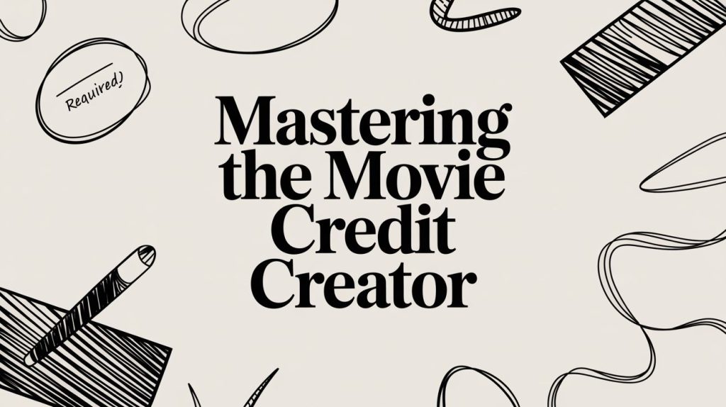 Mastering the Movie Credit Creator