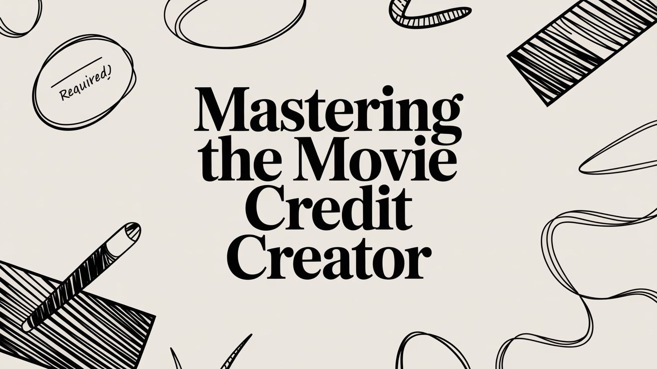 Mastering the Movie Credit Creator