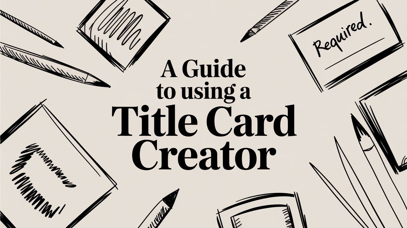A Guide to Using a Title Card Creator